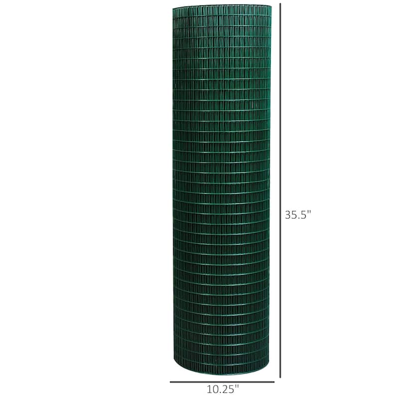 PawHut 98' L x 35.5" H Hardware Cloth, 1/2 x 1 Inch Wire Mesh Fence Netting Roll for Aviary, Chicken Coop