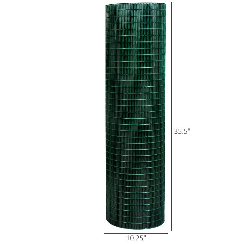 PawHut 98' L x 35.5" H Hardware Cloth, 1/2 x 1 Inch Wire Mesh Fence Netting Roll for Aviary, Chicken Coop - 98' L x 35.5"