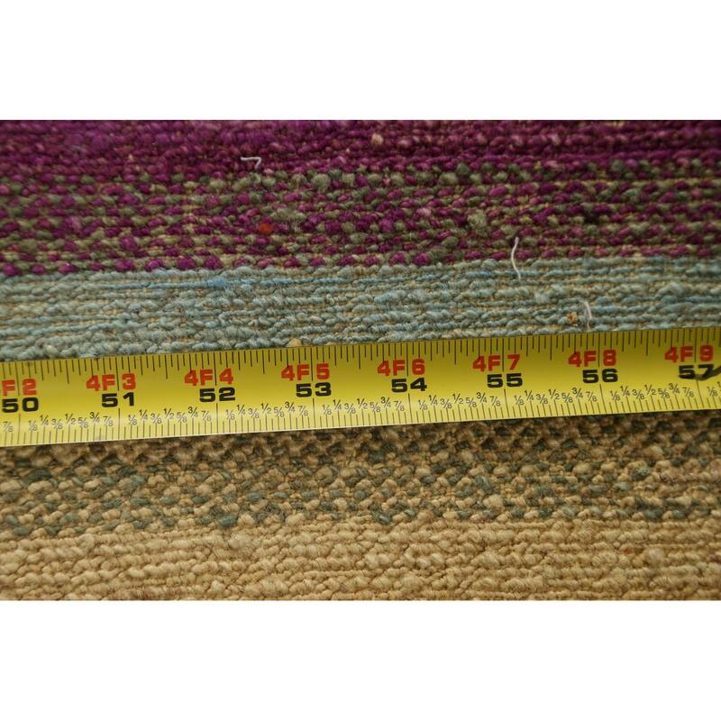 Striped Gabbeh Kashkoli Oriental Area Rug Wool Handmade Foyer Carpet - 3'1" x 5'1"