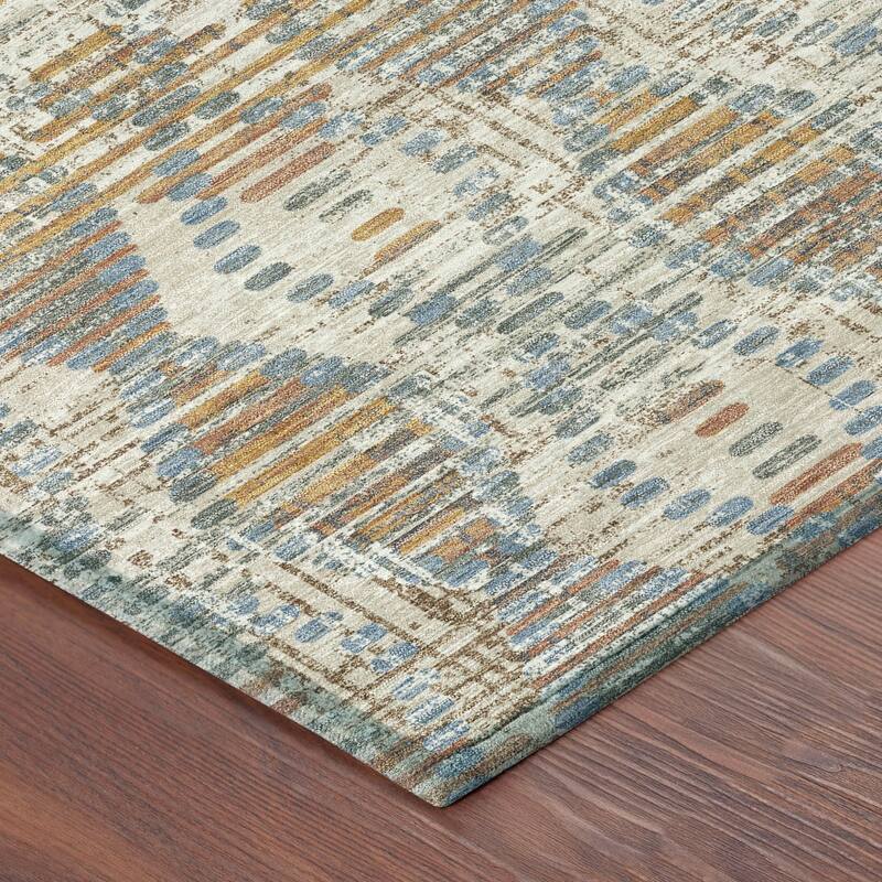 Machine Washable Indoor/ Outdoor Modern Ignacio Chantille Rug