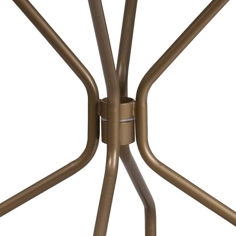 35.25'' Round Indoor-Outdoor Steel Patio Table - 32.5"