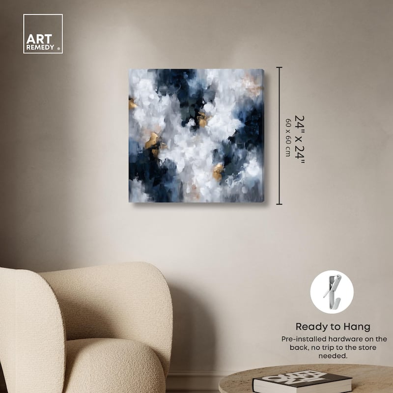 Midnight and Ivory I Canvas by Art Remedy, Gallery Wrapped