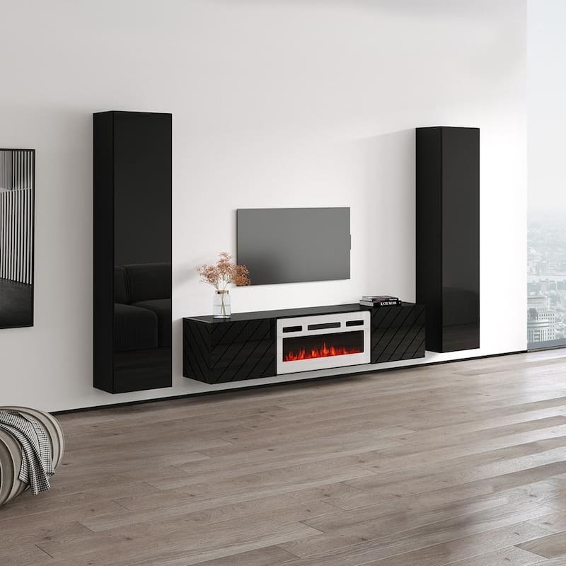 Luxe WH-EF Floating Fireplace Entertainment Center