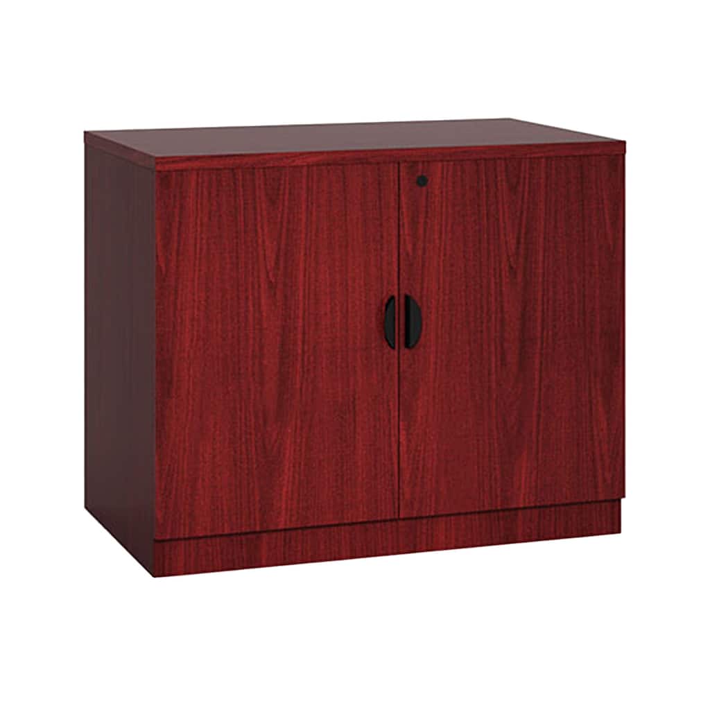 Doe Office Storage Cabinet with 2 Doors, Mahogany Red, 31 Inch Wide