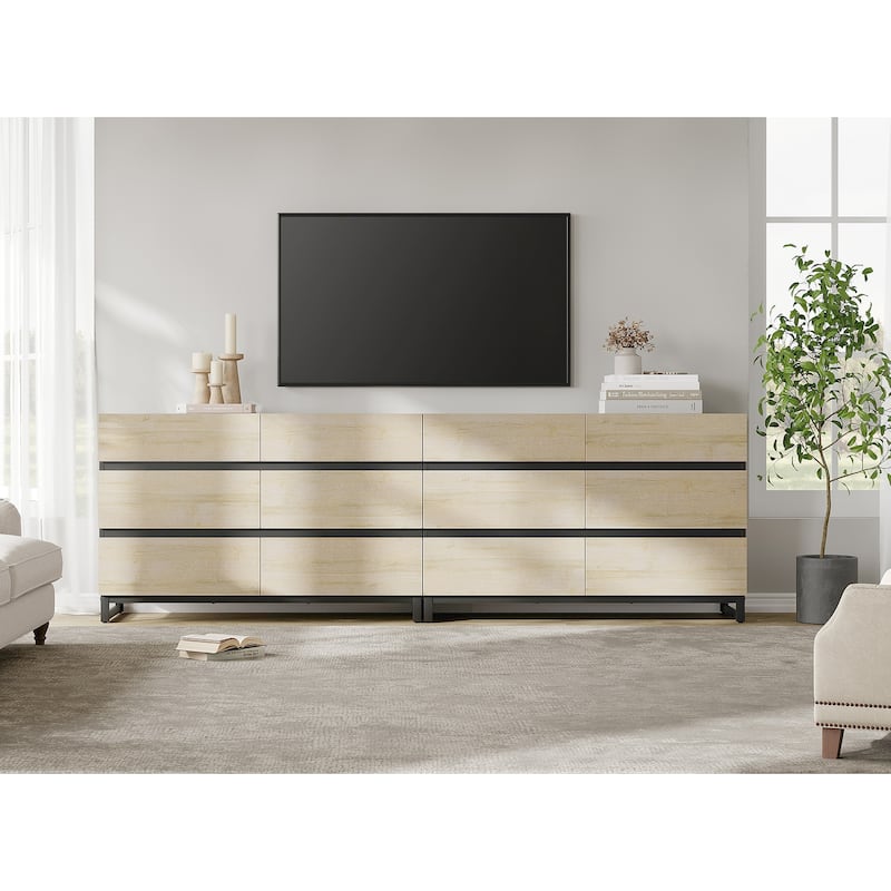 WAMPAT Dresser for Bedroom, Closet Organizers and Storage with Drawers, Chest of Drawers with Metal Base, Modern Wooden Dresser