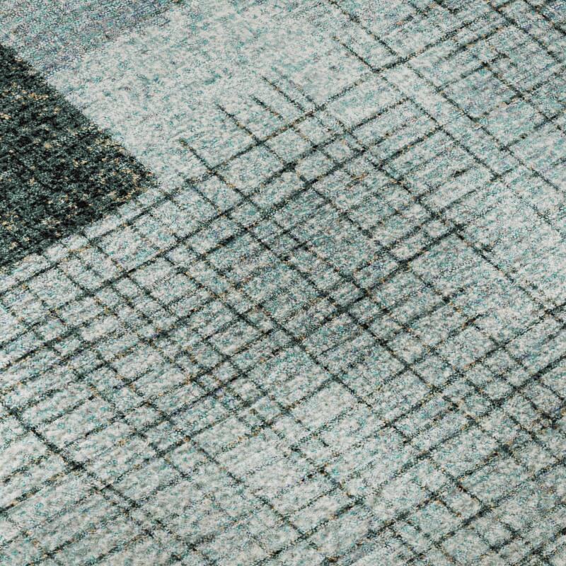 Premium Washable Super Soft Geo Hatch Mayfield Rug