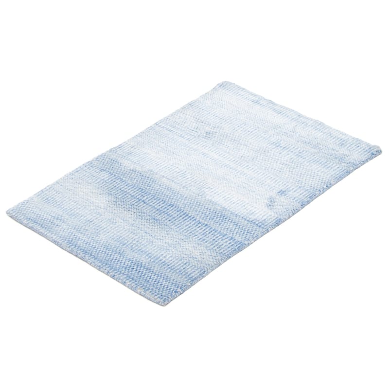ECARPETGALLERY Hand Tufted Pearl Blue Wool Rug - 2'0 x 3'0