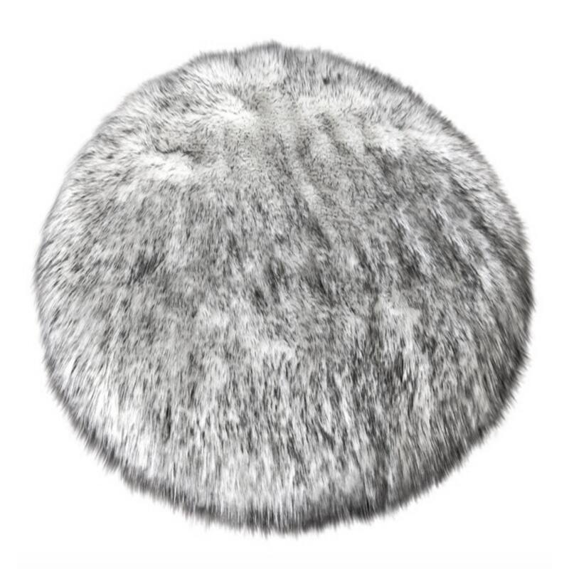 Ovella Home Premium Faux Sheepskin Shag Round Area Rug
