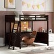 preview thumbnail 9 of 23, Modern Versatility Full size Wooden Loft Bed with Desk and Writing Board, No Box Spring Required, Maximized space Espresso