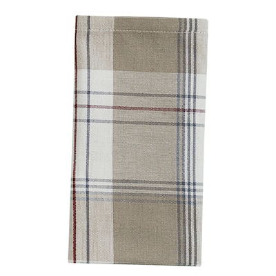 Park Designs Landen Beige Plaid Napkin Set of 4 - 18" X 18"