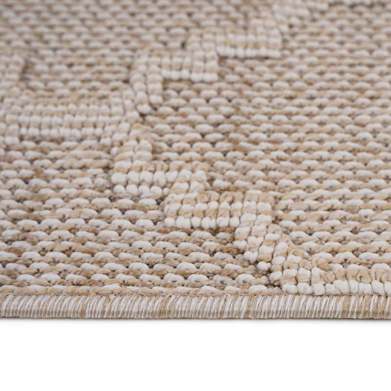 LOOM & LUXE Collection 2X8 Trellis Indoor/Outdoor Area Rug - 96" D x 26" W x 0.28" H