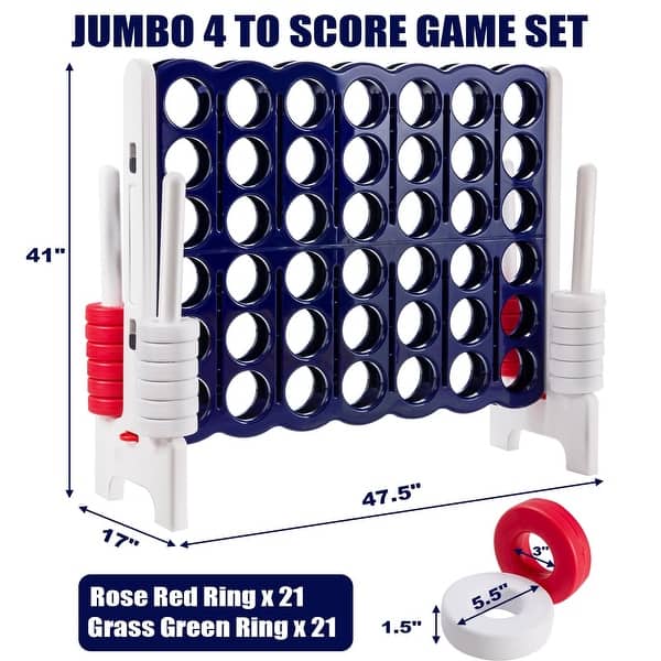 Jumbo 4-to-Score 4 in A Row Giant Game Set - 47.5'' x 17'' x 41'' (L x W x H)