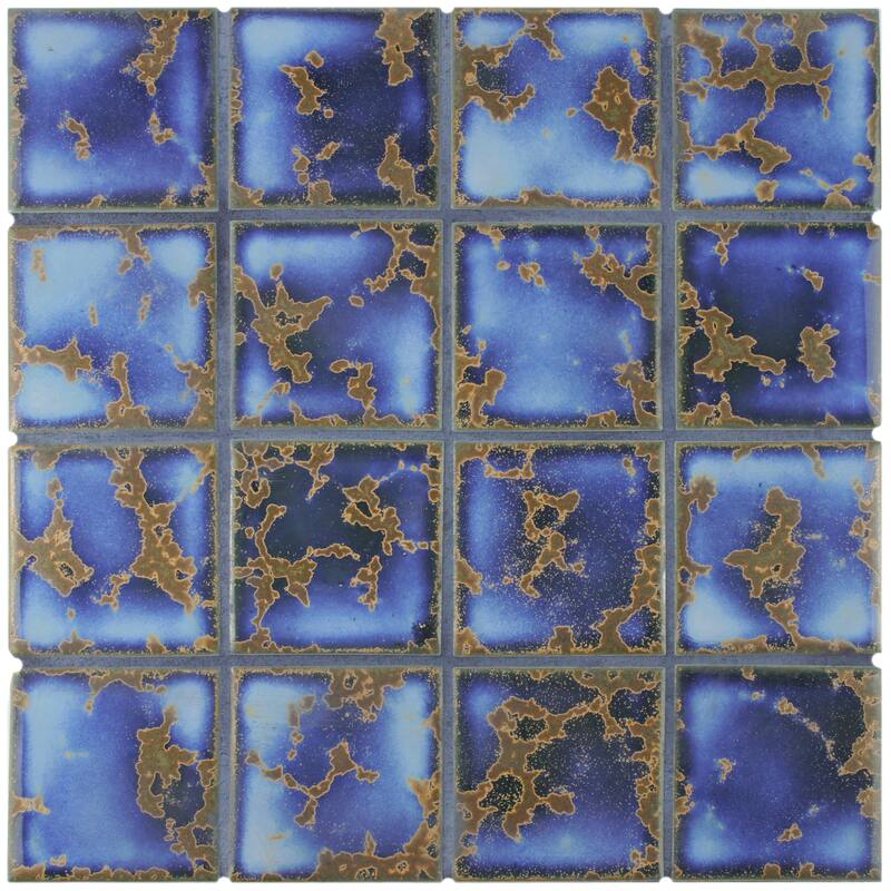 Merola Tile Channel Terra Azure Mega Square 12-1/4" x 12-1/4" Porcelain Floor and Wall Tile