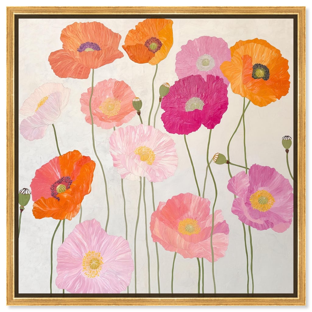 Sunset Poppy Chorus II Canvas by Art Remedy