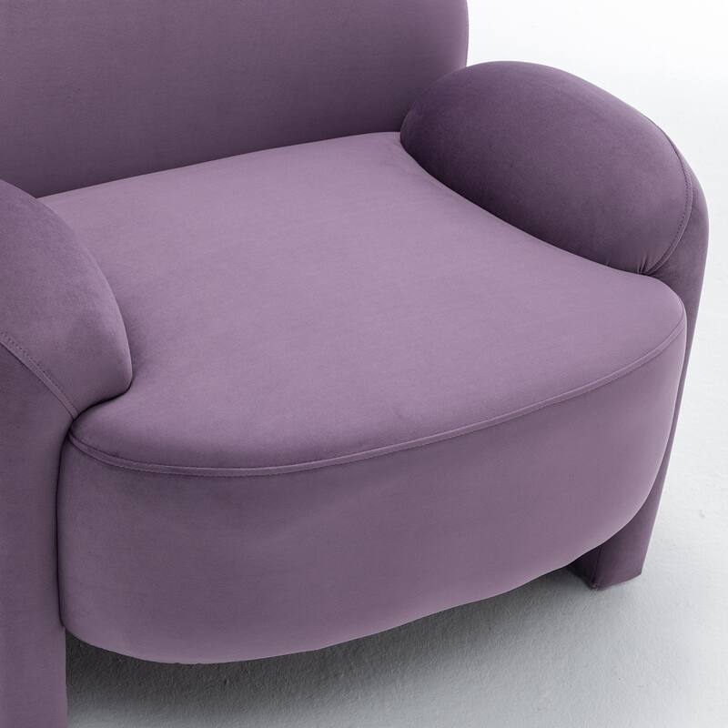 SEYNAR Modern Glam Velvet Thickened Seat Cushion Accent Chair