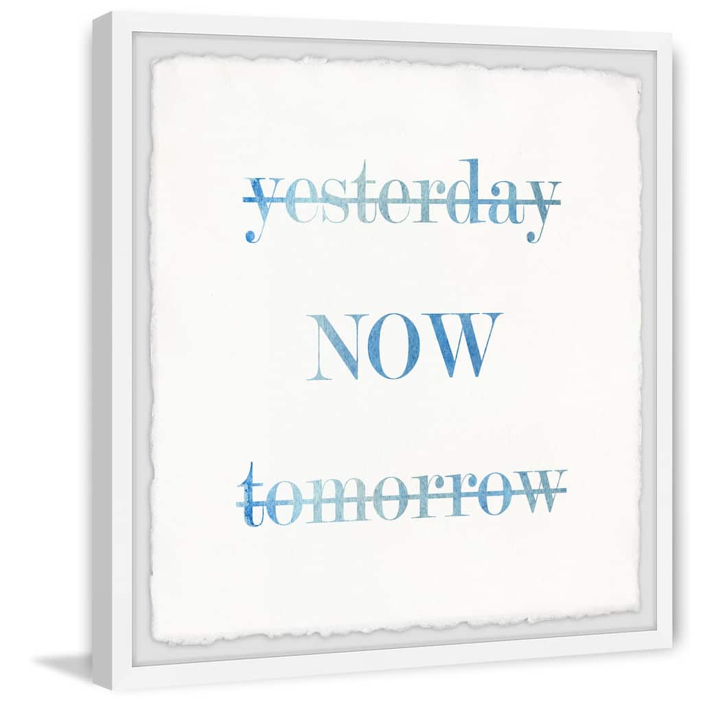 Yesterday Now Tomorrow Framed Wall Art, Elegant Home Touch - Sophisticated Artwork for Refined Décor