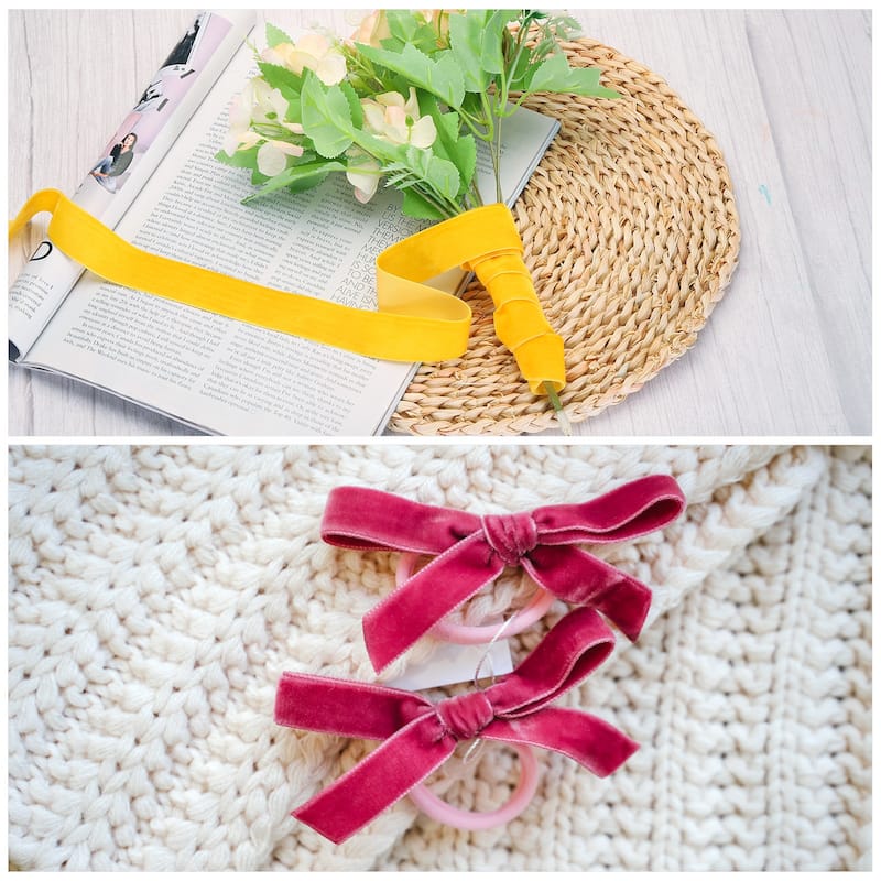 Velvet Ribbon Single Face Spool Silky for Gift Wrapping Bow Decoration