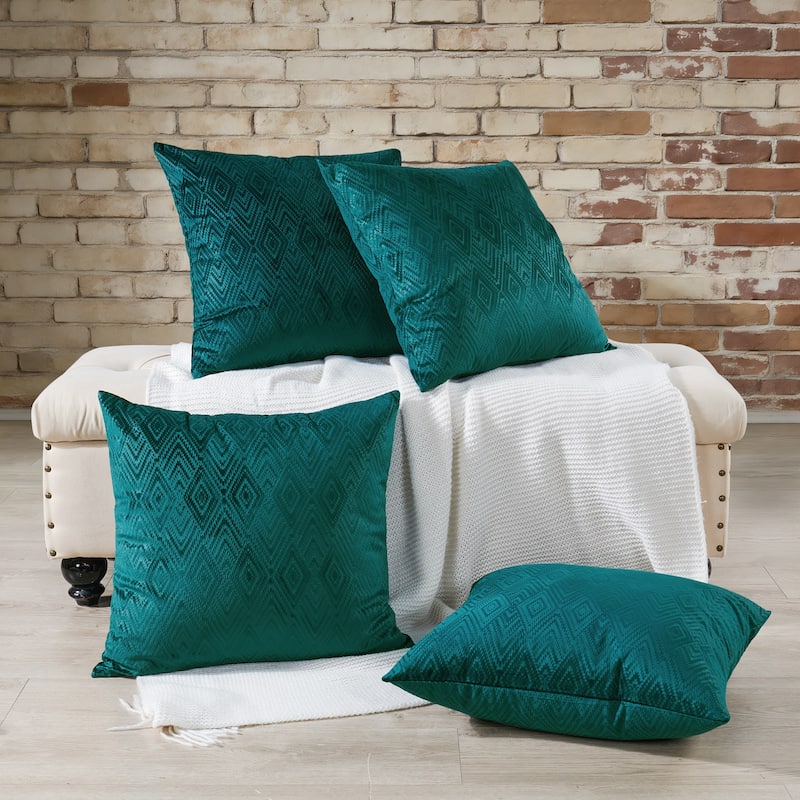 Tonopah Ikat Velvet Throw Pillow Cover Set, NO INSERT