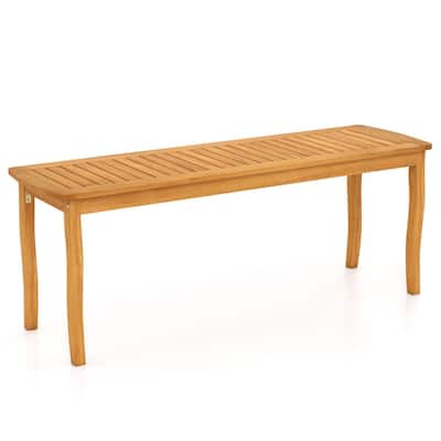 Acacia Wood Outdoor 48" Long Patio Dining Bench-1 Pieces