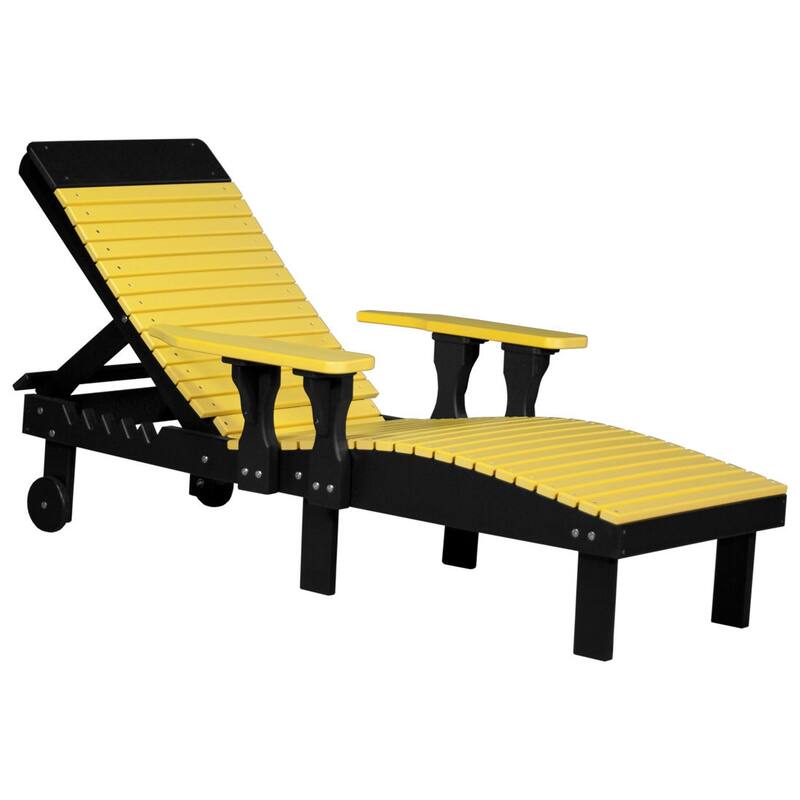 Poly Lumber Lounge Chair - Yellow & Black