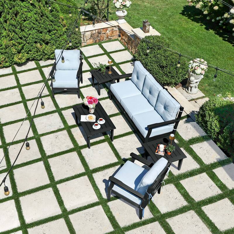 HIGHWOOD Lehigh 6-Piece Couch and Chair Deep Seating Set