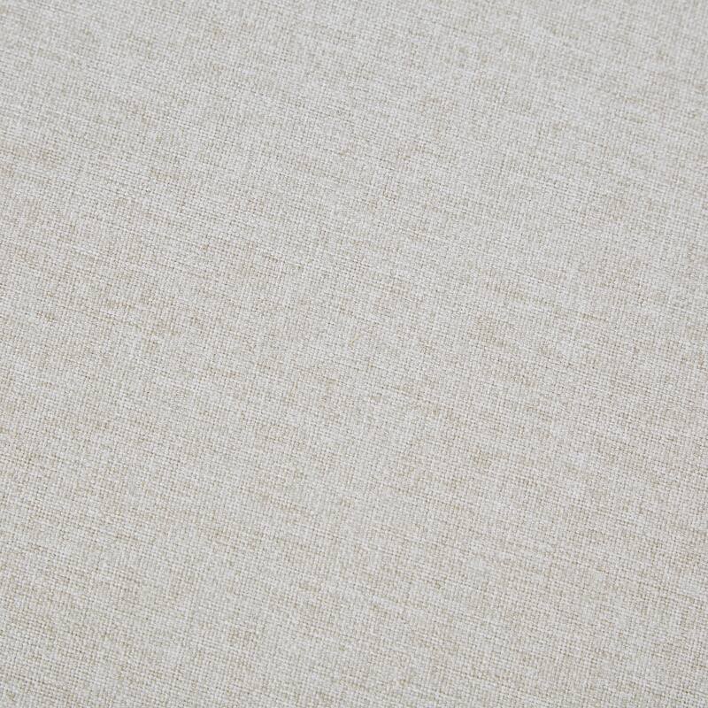 L Shaped 3 Seats Sofa with Armrest Organizer, Linen Sectional Sofa with Movable Ottoman, Comfy Upholstered 3 Seater Couch,