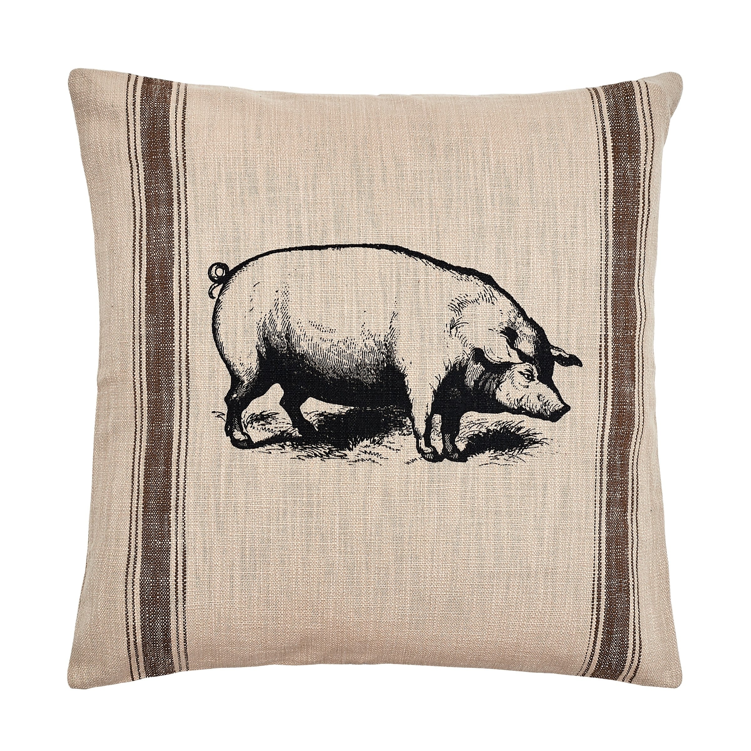 20" x 20" Pig Feed Sack Throw Pillow