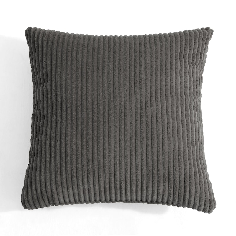 Set of 2 Modern Square Corduroy Accent Throw Pillow