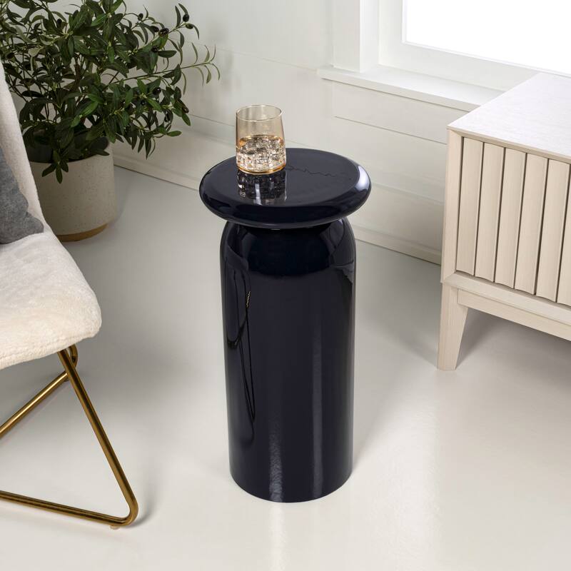 Oliver 22.75" Metal Sleek Cylinder Drink Table, by JONATHAN Y