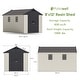 preview thumbnail 116 of 117, Patiowell 8' x 6' / 8' x 8' / 8' x 10 '/ 8' x 12' Plastic Outdoor Shed With Floor for Patio Furniture, Tools (Kick-It Shed)