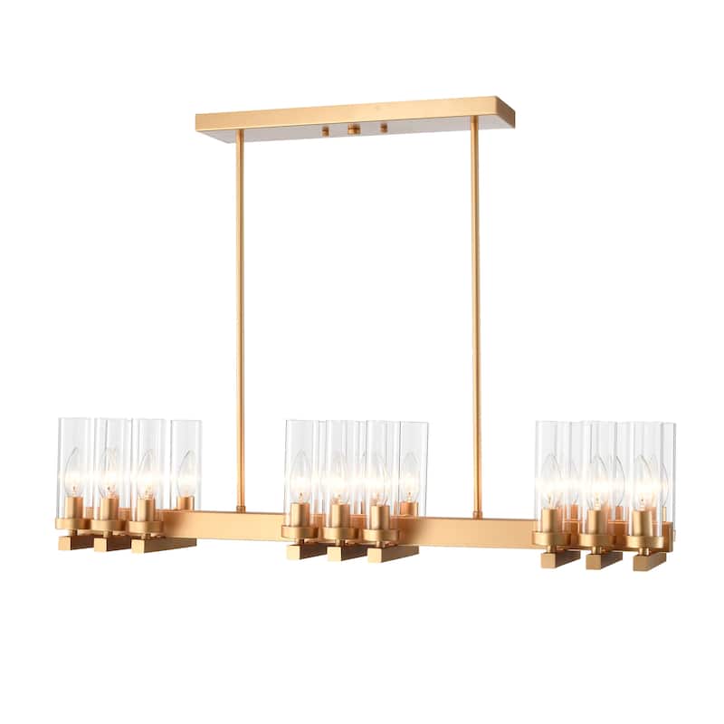 Edana 35 Inch Kitchen Island Chandelier 18-Light - Matte Gold