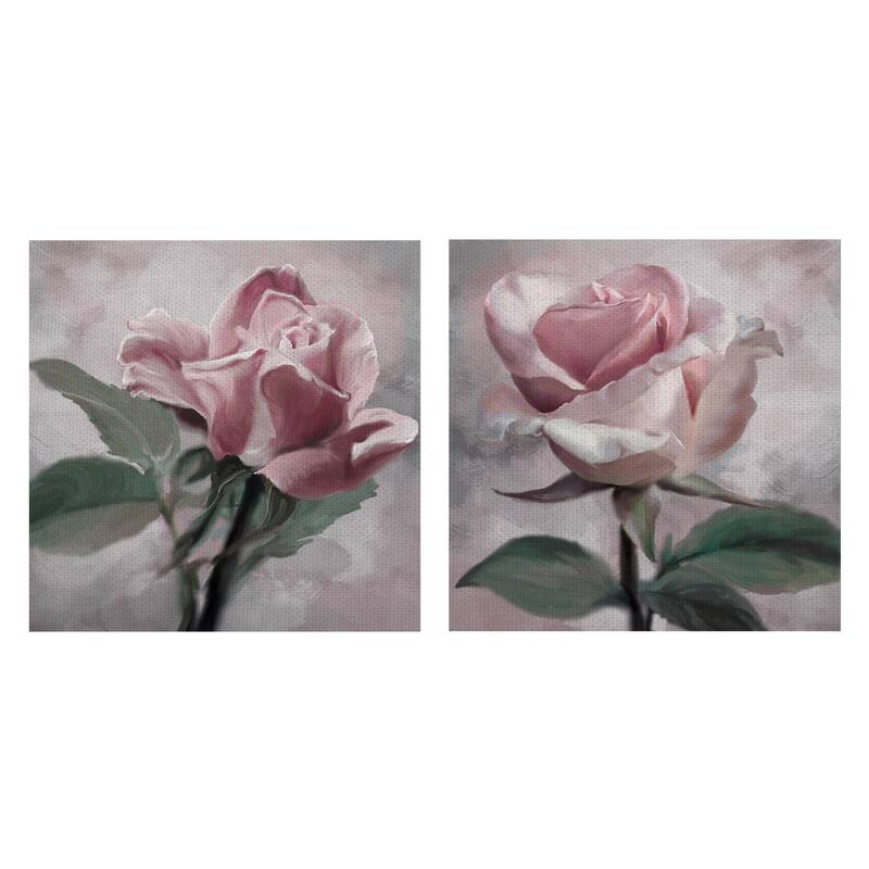 Rose Glow I, II by Studio Arts Canvas Art Prints