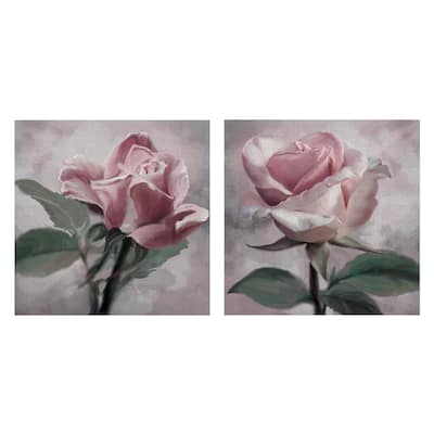 Rose Glow I, II by Studio Arts Canvas Art Prints