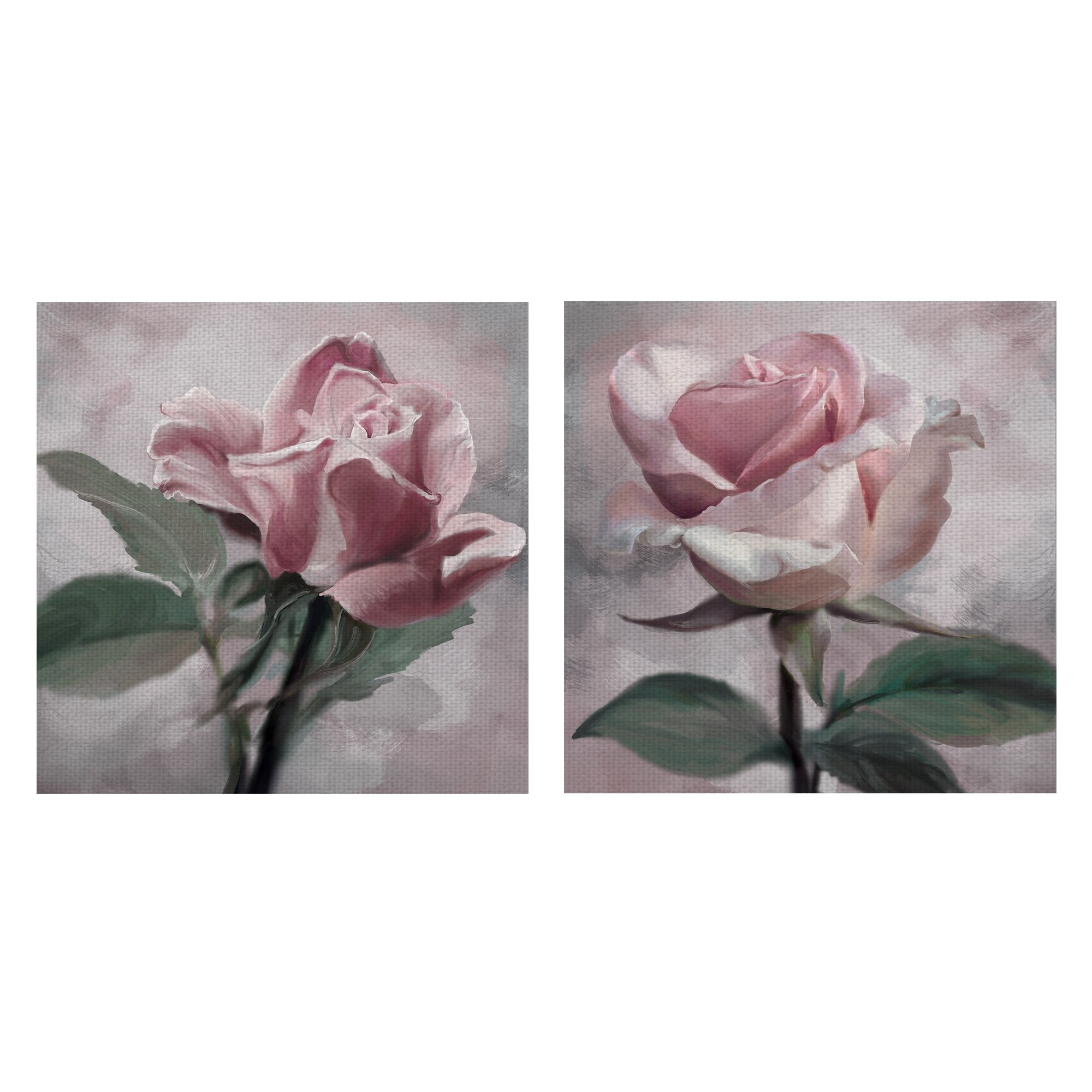 Rose Glow I, II by Studio Arts Canvas Art Prints