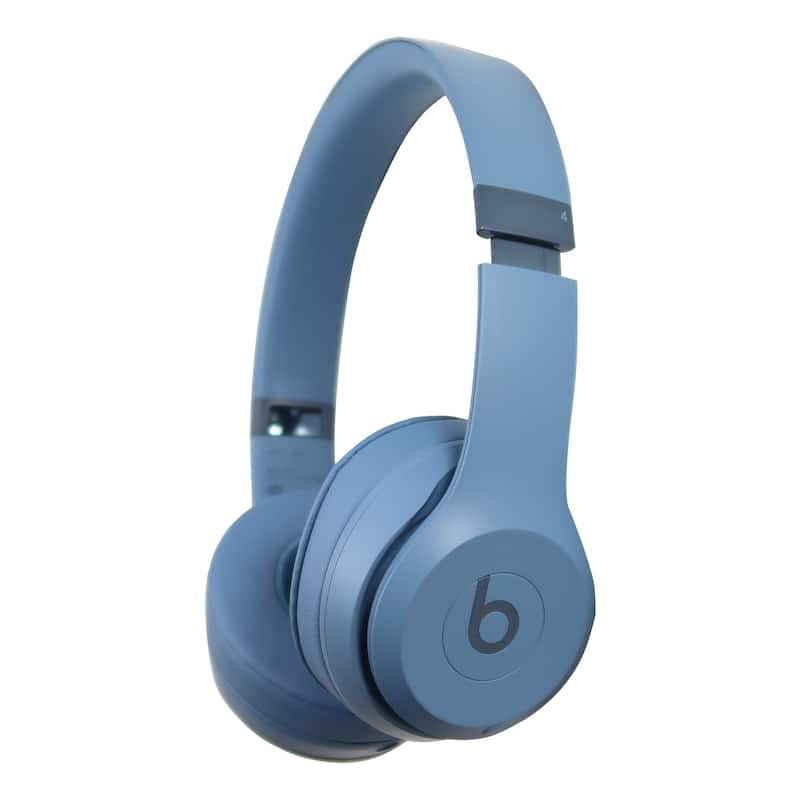 Beats by Dr. Dre Beats Solo 4 Wireless On-Ear Headphones (Slate Blue) + JBL T110 in Ear Headphones Black