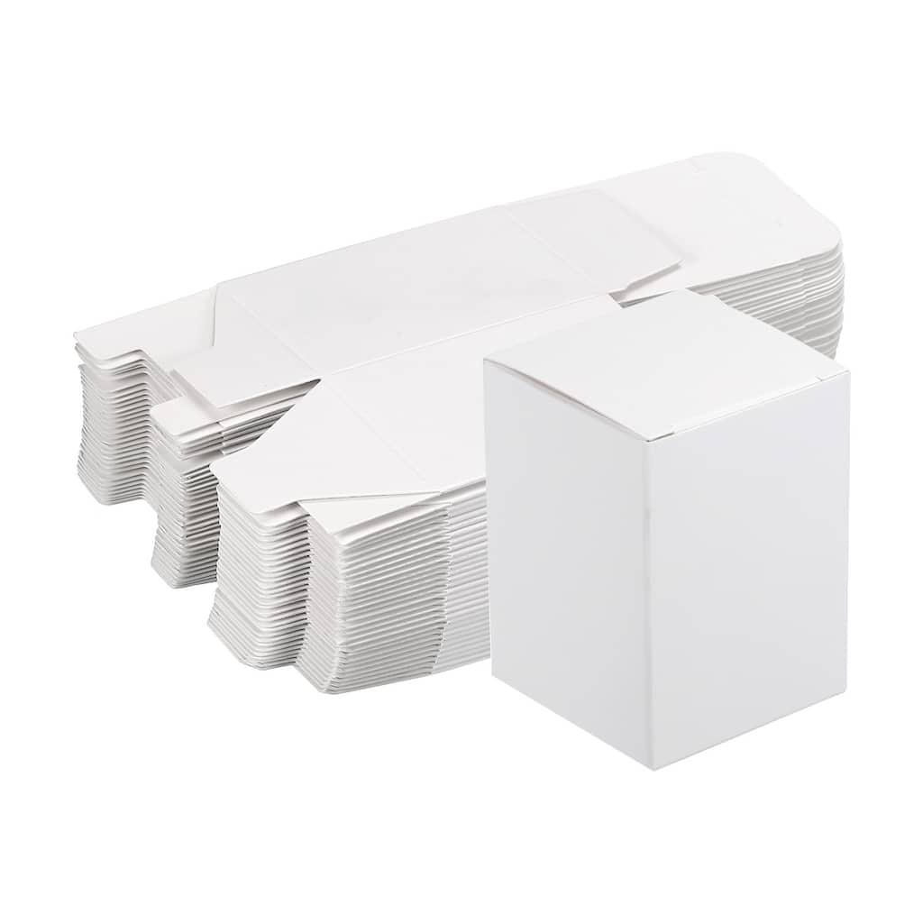 Paper Cardboard Boxes Gift Paper Box White 2x2x2.8 Inch for Gift Wrap 15Pcs