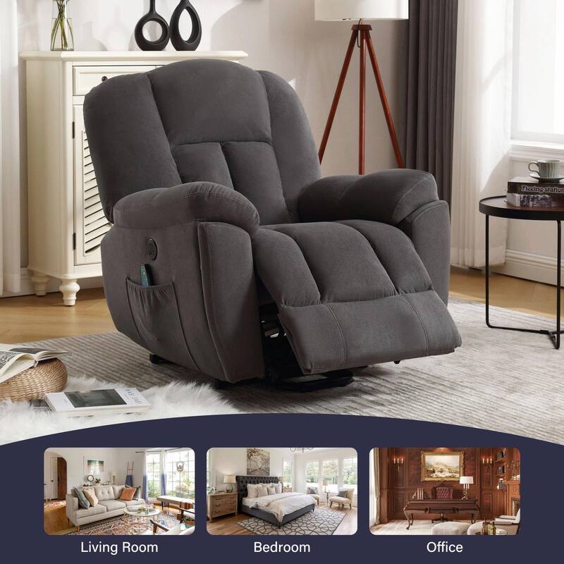 Power Lift Recliner Chair with Heat, Massage, USB Port
