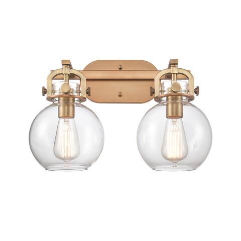 Innovations Lighting Newton Sphere - 2 Light 7" Wall-Mounted Bath Vanity Light