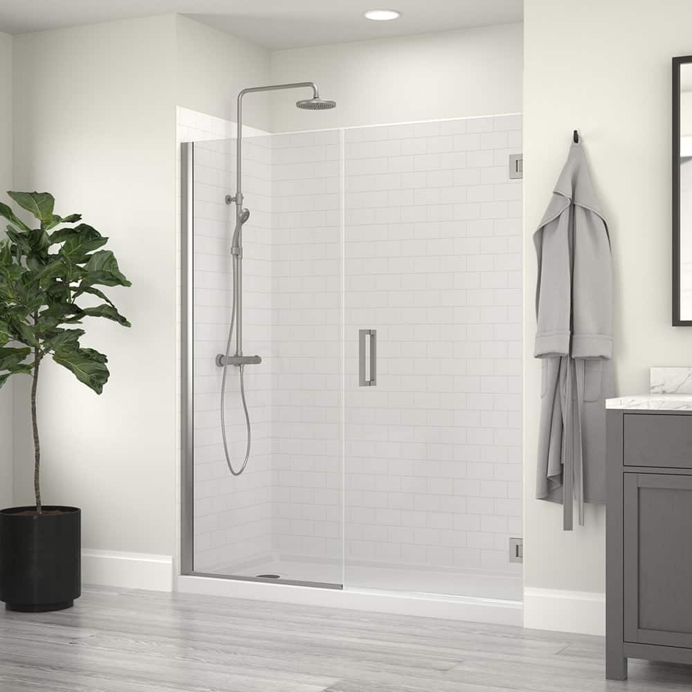 Miseno MSD4874-CLH Violeta 74" High x 48" Wide Hinged Frameless Shower