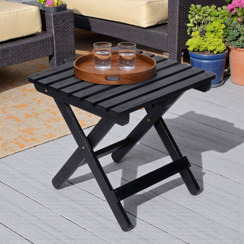 Laguna Assembled Square Folding Table - 19 W x 19 L x 19 H