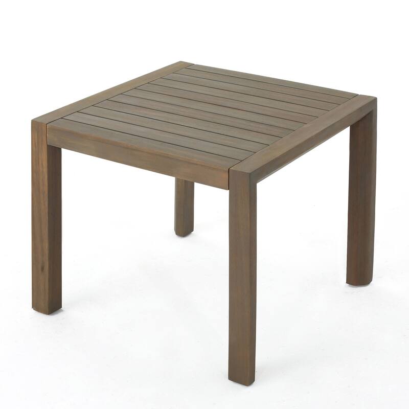 LEAH 3 PC CHAT SET Teak Acacia Wood Outdoor Conversation Set Water Resistant Cushions Adirondack Style