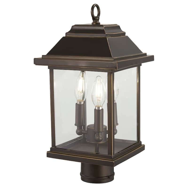 The Great Outdoors Mariner's Pointe 3 Light 8-3/4" Wide Outdoor Single - Oil Rubbed Bronze / Gold