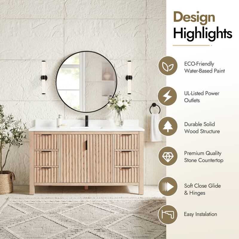 Shenzhen Bath Vanity with Composite Stone Top without Mirror