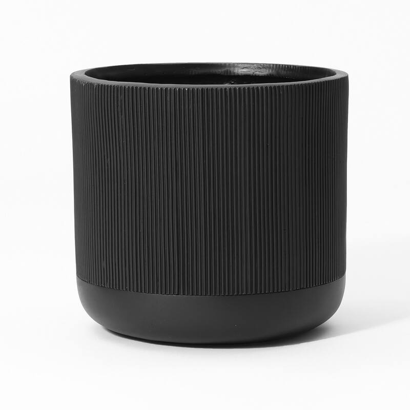 Round Striped Indoor/Outdoor MgO Planter