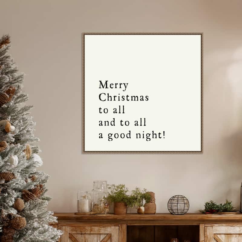 Merry Christmas To All by Amanti Art Portfolio Framed Canvas Wall Art Print