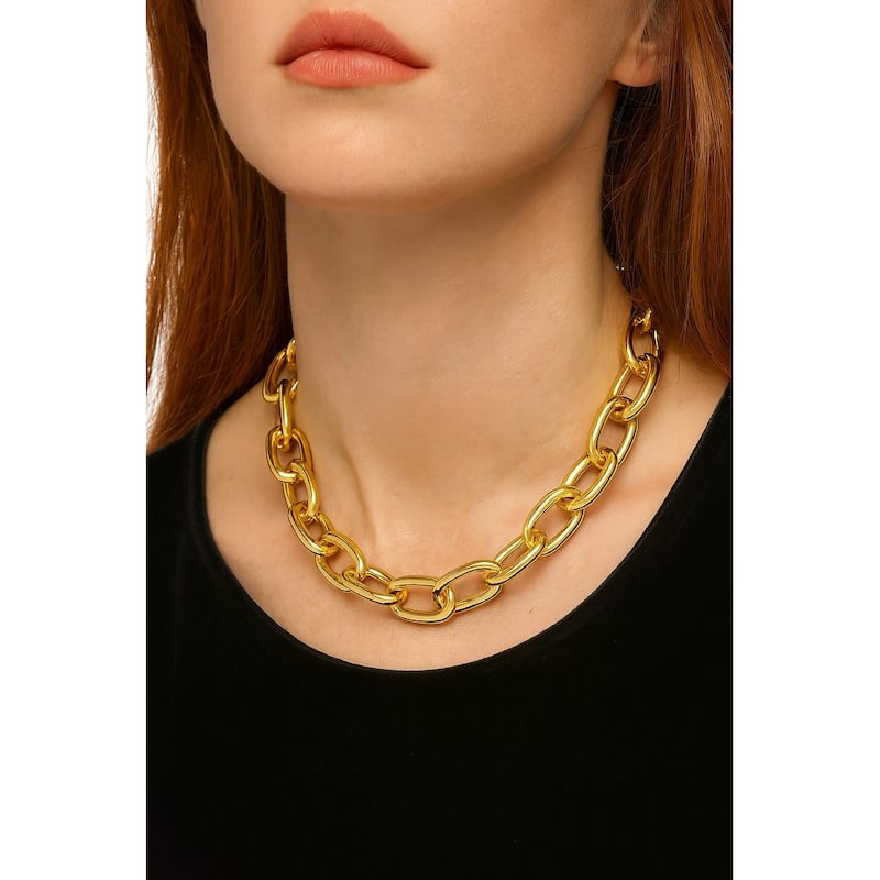 Polished Statement Chain Necklace