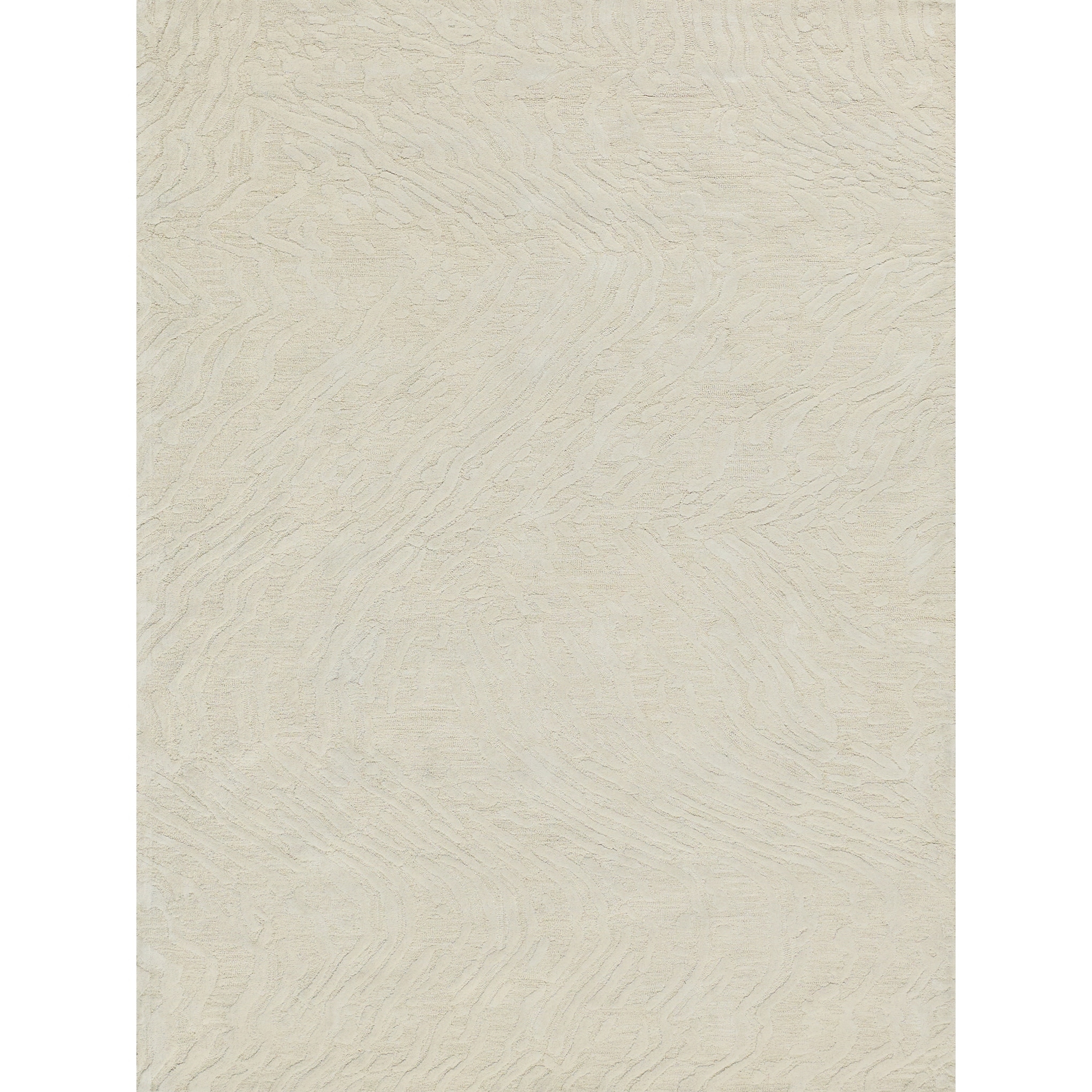 Entro hand-tufted New Zealand Wool Cream/Ivory Area Rug