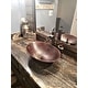 preview thumbnail 1 of 1, 17" Handcrafted Oval Copper Vessel Bathroom Sink by SimplyCopper
