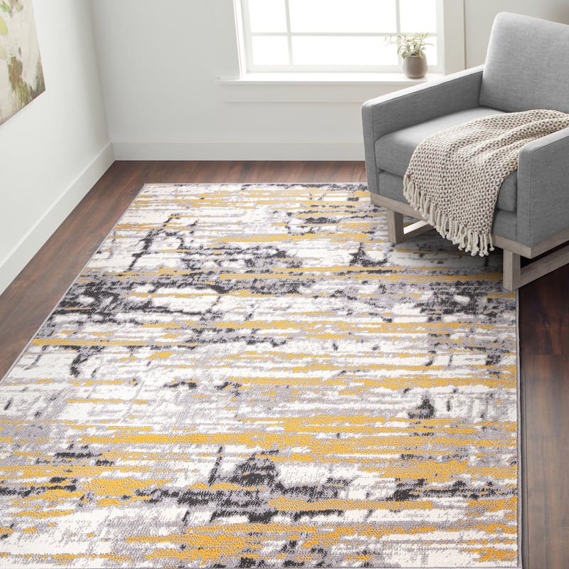 World Rug Gallery Vintage Abstract Modern Area Rug