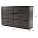 preview thumbnail 2 of 2, Rothwell Contemporary Grey 59-inch Wide 6-Drawer Horizontal Wood Dresser by Furniture of America